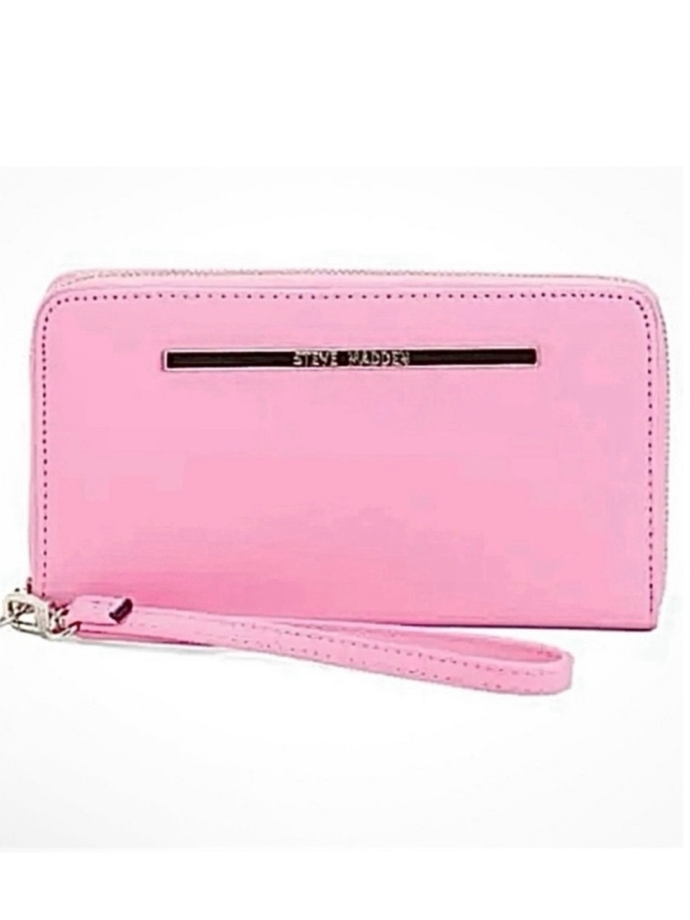 NWT-Steve Madden Large Zip Around Wallet/Wristlet in Fondant Pink.
